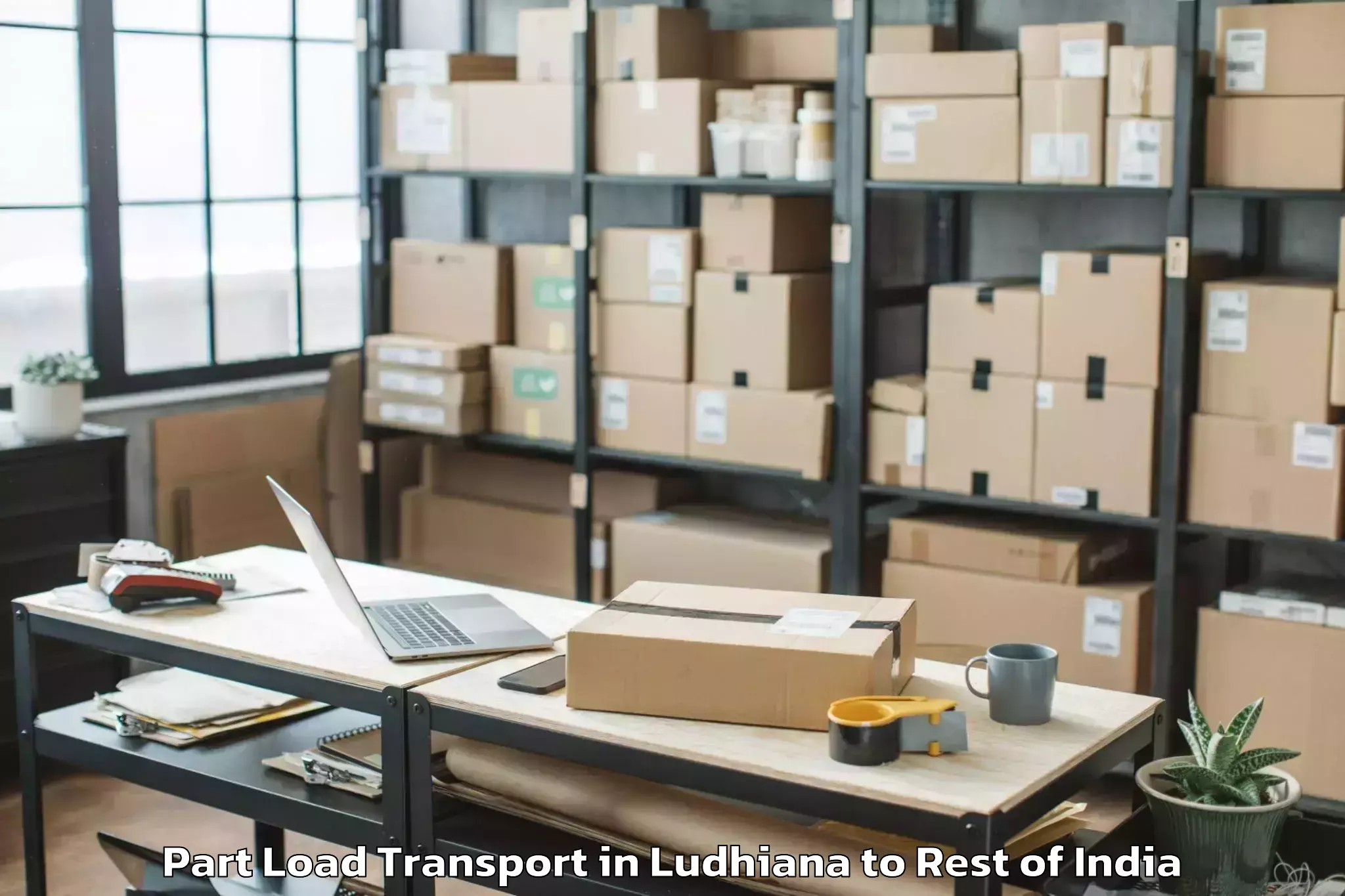 Reliable Ludhiana to Shangus Part Load Transport